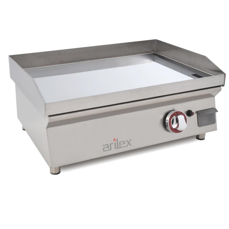 Plancha a gas 60 cm ARILEX en acero 15 mm con baño cromo duro