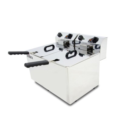 Freidora eléctrica EVOLUTION sin grifo capacidad 10+10 litros con potencia 3,5+3,5kw monofásica con contactor - Imagen 3