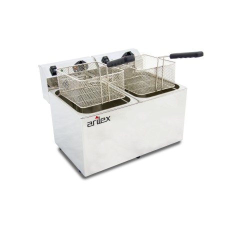 Freidora eléctrica EVOLUTION sin grifo capacidad 10+10 litros con potencia 3,5+3,5kw monofásica con contactor - Imagen 2