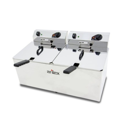 Freidora eléctrica EVOLUTION sin grifo capacidad 12+12 litros con potencia 4,5+4,5kw monofásica con contactor - Imagen 2