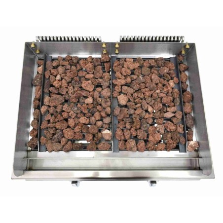 Parrilla vasca a gas 70 cm con piedra volcánica Línea 600 - Imagen 4